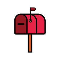 Red Mailbox Icon vector