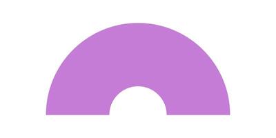 Brutalist geometric circle icon. Abstract round shape as a minimal element. Modern form, flat style, Y2K aesthetic, versatile usage in graphic projects. vector