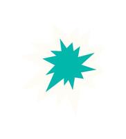 Bold abstract star element sticker. Modern symbol in flat design. This brutalist element features a unique shape, ideal for contemporary graphic projects, retro themes, and y2k aesthetics. vector