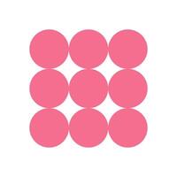 Brutalist abstract circle pattern. Modern bubble element in a flat style. Minimal geometric icon, y2k aesthetic, ideal for trendy projects, creative designs, and contemporary artwork. vector