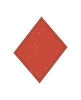 Bold geometric shape sticker. Abstract icon with grunge texture. Brutalist element, flat design, contemporary symbol for modern projects. Ideal for decoration and creative graphic usage. vector
