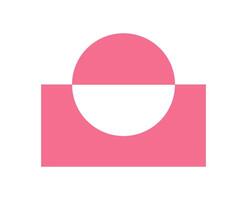 Modern abstract circle icon. Flat shape figure element. This brutalist graphic style reflects y2k design aesthetics. Ideal for minimal art and decorative projects. vector