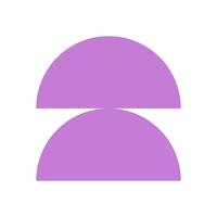 Modern round abstract shape. Flat geometric figure and icon. This brutalist element combines y2k aesthetics and graphic appeal, suitable for contemporary projects, patterns, artistic endeavors. vector