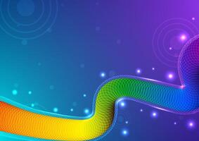 Digital wave technology gradient background. Abstract fluid wave wireframe polygon colorful futuristic line technology liquid background gradient concept. vector