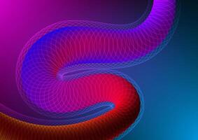 Digital technology Wavy gradient background. Abstract gradient wireframe concept. Design for abstract fluid curve wave shape line gradient background. vector