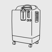 Illustration of a portable oxygen concentrator tank vector
