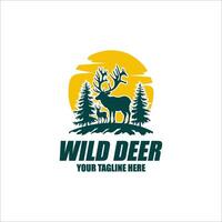 deer logo design vector