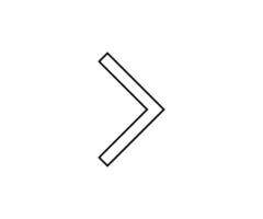a black outline single icon arrow alternate direct to right with sharp style vector