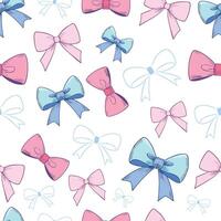 ribbon bow seamless pattern vector
