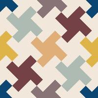 A colorful pattern with squares and triangles vector