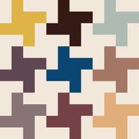 Seamless houndstooth pattern geometric bauhaus style vector