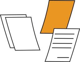 Illustration of Papers and Notes vector