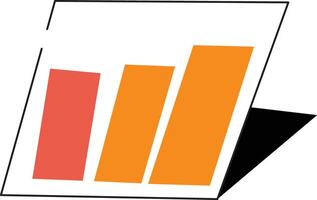 Abstract Bar Chart Graphic Design vector