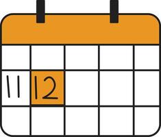 Illustration of a Calendar with Highlighted Date vector
