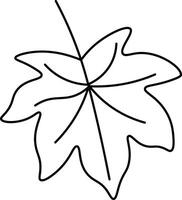 Outline of a Leaf simple vector