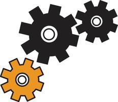 Illustration of Interlocking Gears vector