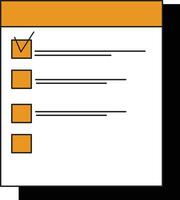 Illustration of a Checklist with Checked Item vector