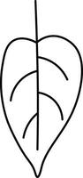 Outline Illustration of a Leaf vector