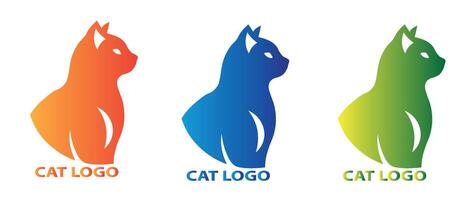 Modern and stylish cat logo design vector