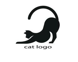 Cat logo design template, illustration, Playful cat vector