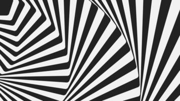 Abstract Op art illusion background featuring a mesmerizing black and white geometric pattern, creating a captivating optical illusion effect. vector