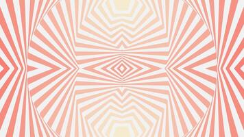 Abstract op art geometric pattern background featuring radiating lines in a modern warm color palette of orange hues. vector