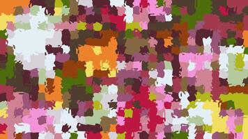 Abstract mosaic pattern background featuring a colorful mix of color palette including reds, pinks, oranges, yellows, greens, purples, and beige. vector