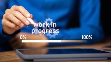 Project development and workflow efficiency in business operations , Improvement and development from indicators to develop towards goal , Industry growth process photo
