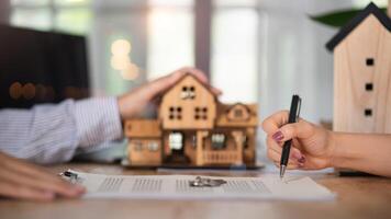 appraisal of property value , Finding a location to invest in real estate , Investment in real estate,houses and land, Investment loan approval concepts to build residential homes photo