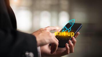 creativity to bring technology to next level, New business startups for young entrepreneurs, new business development ideas, innovative solutions to new problems, brainstorming for future visions photo
