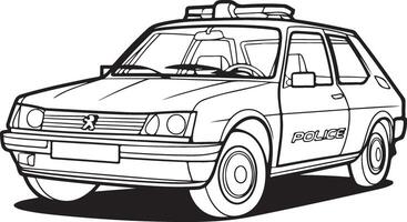 Car in front of a white background vector