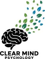 A stylized human brain with leaves vector