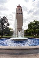 Stanford, California USA - January 25, 2025 the water pool with tower at stanfort university in USA photo