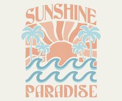 Sunshine Paradise. Summer Paradise. abstract art. vector