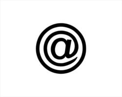 An email symbol on a white background vector