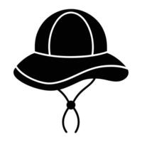 a black hat with a rope around it vector