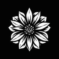 a white flower on a black background, motif design vector