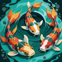 koi fish illustration. vector