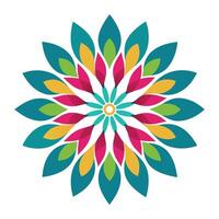 a colorful flower design with a white background. vector