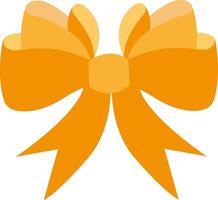 Simple bow icon in trendy flat style isolated on transparent background. Orange ribbon symbol for your website design, logo, app, UI. illustration in doodle style vector
