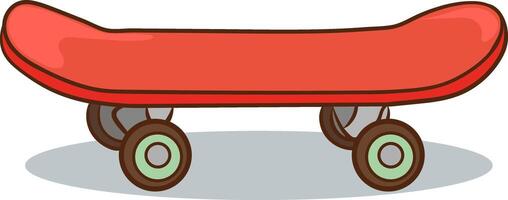 illustration of a skateboard with wheels on a white background vector