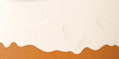 Melted cream cheese pouring on crisp and crumble biscuit texture graphic illustration have blank space. Cheesecake background. vector