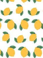 juicy pattern with bright lemons for textile and packaging design vector