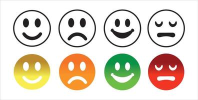 Emoticons with Different Expressions vector