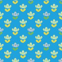 Seamless pattern in minimalist style. Bright colors creating dopamine mood. vector