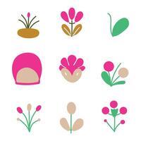 A bold assortment of colorful, organic shapes with a surreal and playful vibe. vector
