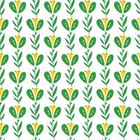 Seamless pattern with a simple herbal elements. vector
