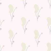 Seamless background with elements. Elegant minimal-style floral pattern perfect for contemporary designs. vector