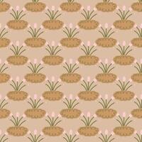 Seamless background with organic elements vector