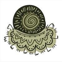 Abstract intuitive drawing doodle shape. Creative design element. vector